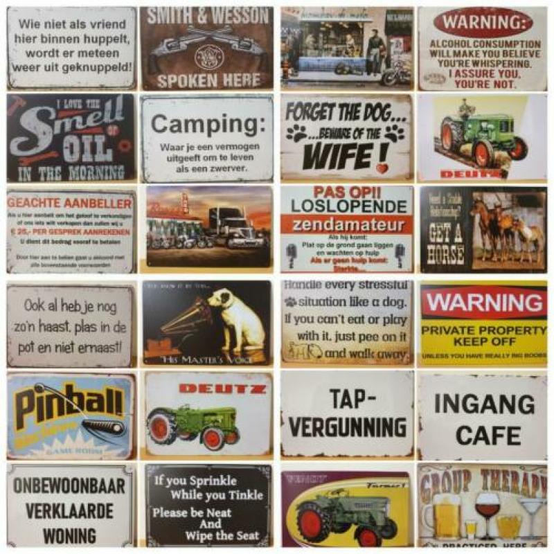Jagermeister als ie ijskoud is reclamebord van metaal cafe