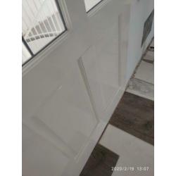 Glas in lood binnen huis deur