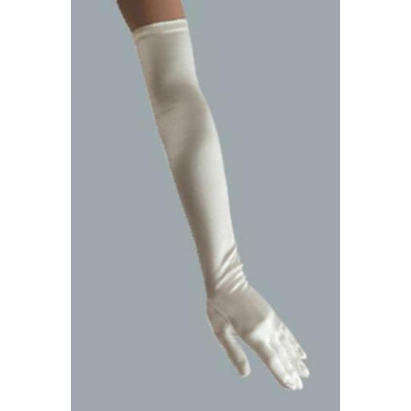 Nieuwe~Satijnen trouwhandschoenen~ lang-wit Bruidshandschoen