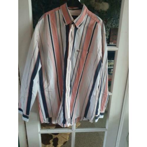McGregor overhemd wit/roze/blauw gestreept maat XXL