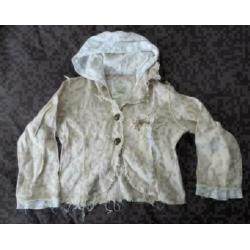 Carbone bruin linnen hoody jasje maat 128
