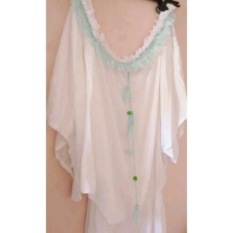 Nieuw tuniek jurk ibiza hals ketting tassel kwastjes 40-42