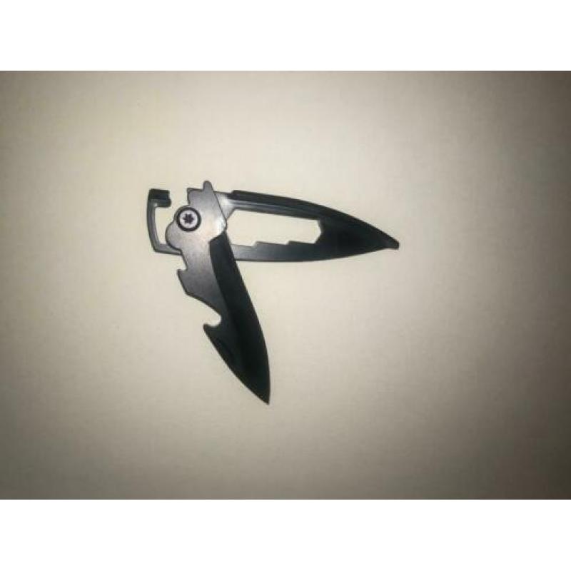 zakmes sleutelhanger met bieropener en EDC tool (Zwart)
