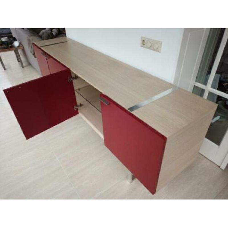 Design dressoir 240 cm breed rood