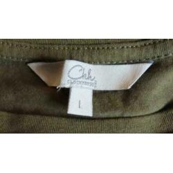 groene camouflage top maat L maat 42