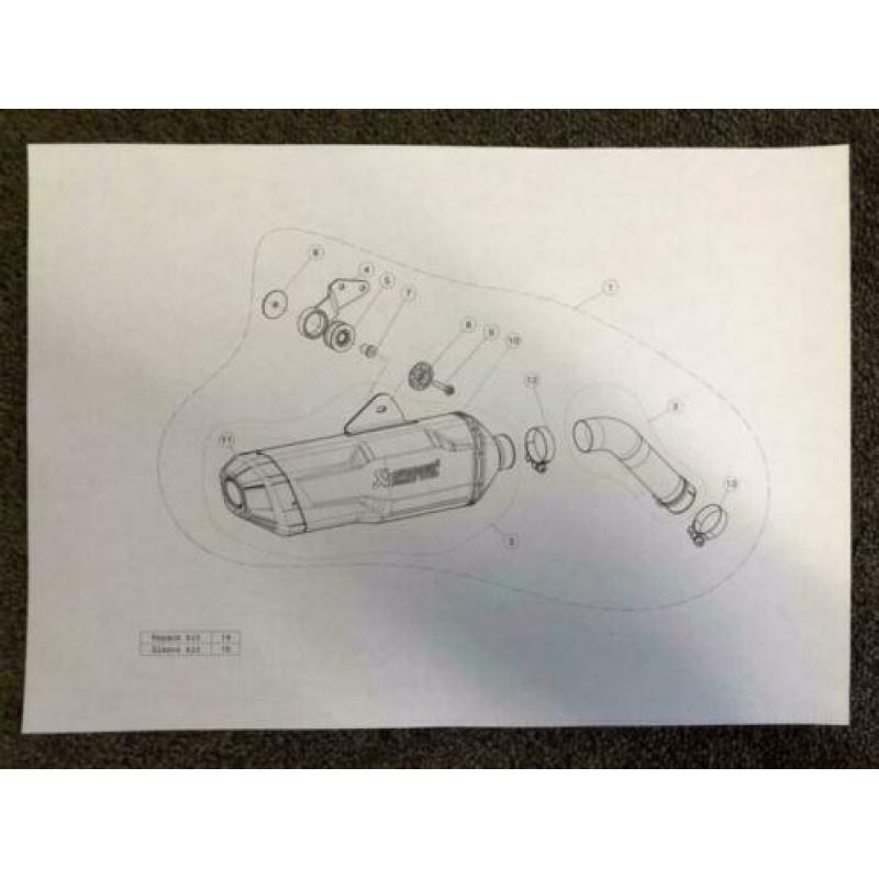Akrapovic uitlaat demper BMW F750GS F850GS Adventure 18-19