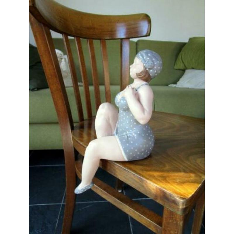 Retro beeld dikke dame