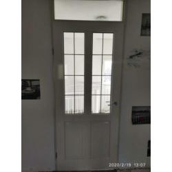 Glas in lood binnen huis deur