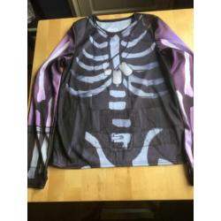 Fortnite Tween Skull Trooper shirt + masker/muts 158-164