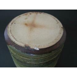 Vintage pot in groen, mogelijk Vest keramiek Gouda