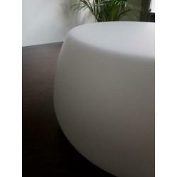 Prachtige wit glazen retro vintage plafonniere