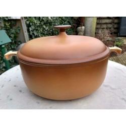 LE CREUSET rond gietijzer pan 29 cm vintage retro Enzo Mari