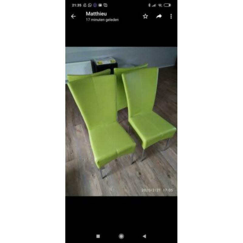 Line groen eetkamerstoelen