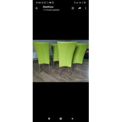 Line groen eetkamerstoelen