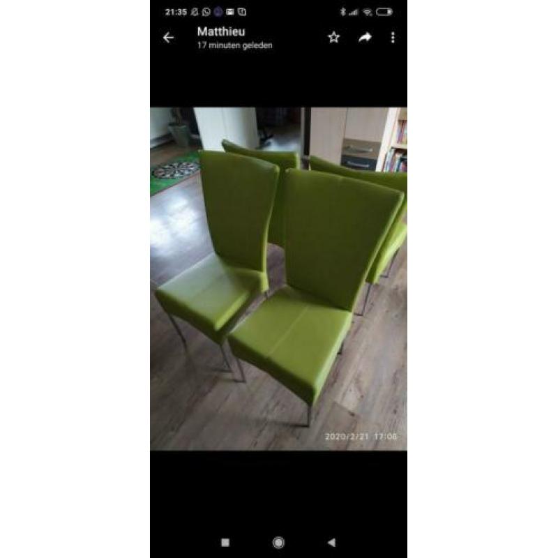 Line groen eetkamerstoelen