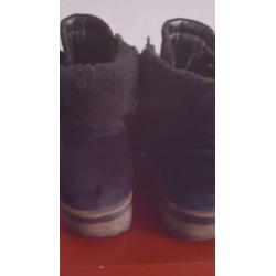 Biker veterlaarzen zwart suede maat 41