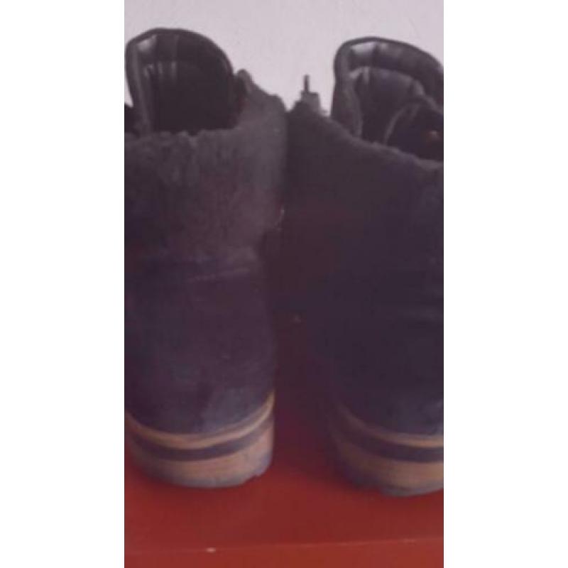 Biker veterlaarzen zwart suede maat 41