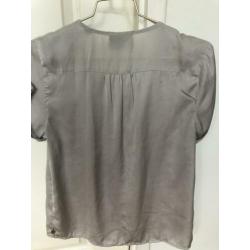ZGAN Maison Scotch blouse 2 = 36 38 S M muisgrijs bloesje