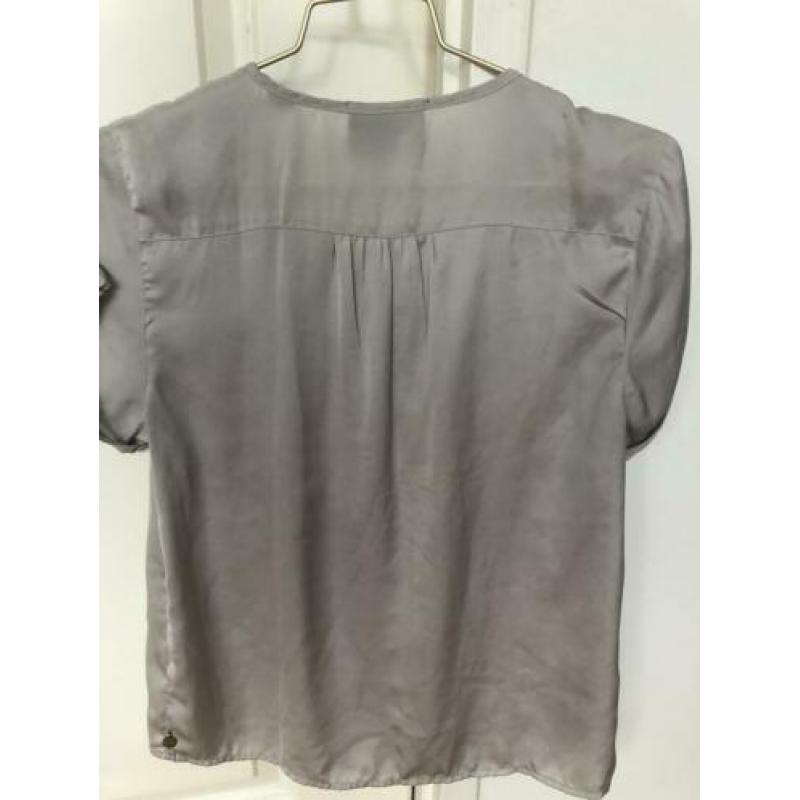 ZGAN Maison Scotch blouse 2 = 36 38 S M muisgrijs bloesje