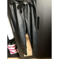 Leren tuin broek maat s/m 1x aangehad