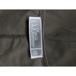 Jurk65 - Groengrijze DECA travelstof jurk maat 5=XL (1)