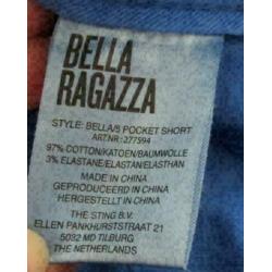 Bella Ragaza blauwe korte broek maat 36 Bella 5 pocket short