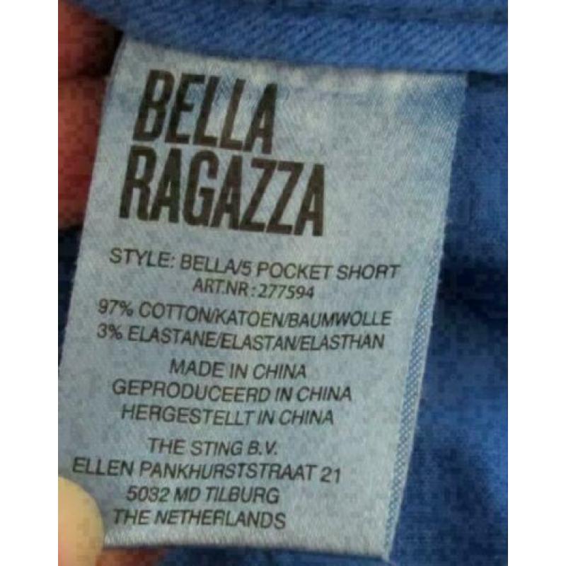 Bella Ragaza blauwe korte broek maat 36 Bella 5 pocket short