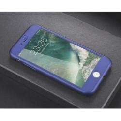 360° Frosting TPU hoesje Set voor iPhone 8/7 _ Blauw