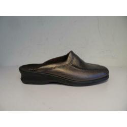 Brons kleur leren slippers Rohde 38