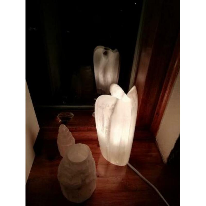 Seleniet lamp engel 20x8,2cm en 1877 gram