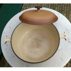 LE CREUSET rond gietijzer pan 29 cm vintage retro Enzo Mari
