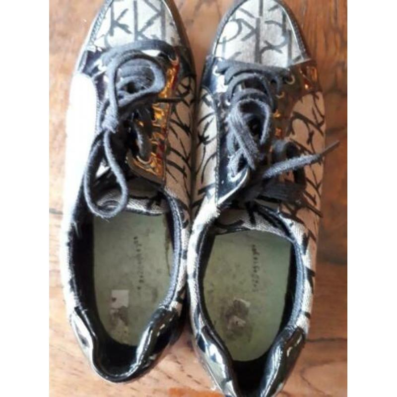 Calvin klein sneakers M39 Zwart lak + stof