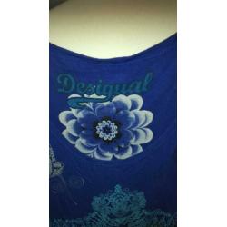 Desigual jurk blauw maat M netjes