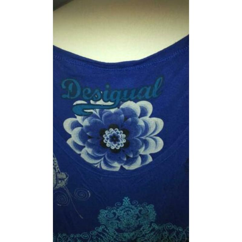 Desigual jurk blauw maat M netjes