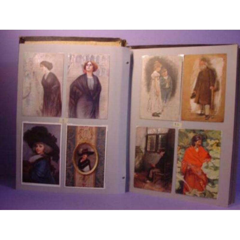 132x Kunstkaarten/Ansichtkaarten o.a Oilette en Wiener Kunst