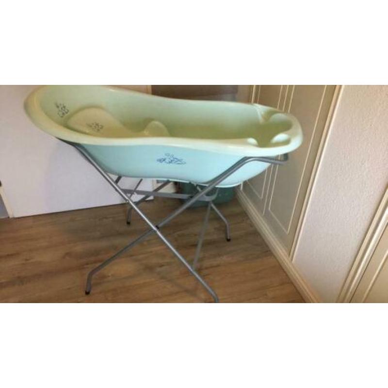 Babybadje mintgroen met zitje en standaard