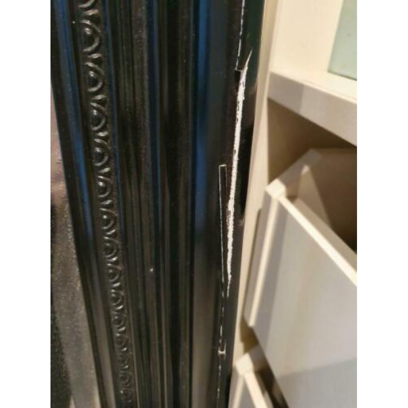 Spiegel zwart brocante 90 bij 180