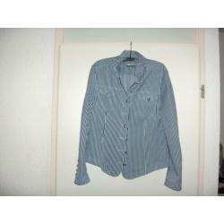 Blauw wit maritiem college stretch jasje LA STRADA 40 M zgan