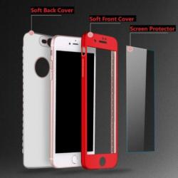360° Frosting TPU hoesje Set voor iPhone 8/7 _ Blauw