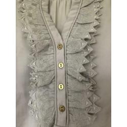ZGAN Maison Scotch blouse 2 = 36 38 S M muisgrijs bloesje