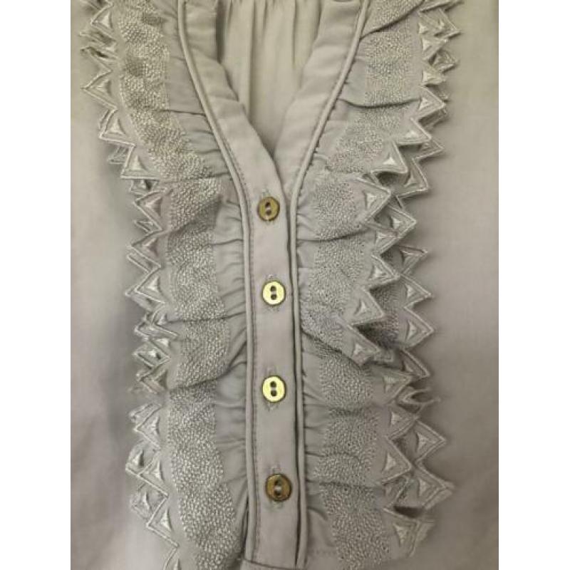 ZGAN Maison Scotch blouse 2 = 36 38 S M muisgrijs bloesje