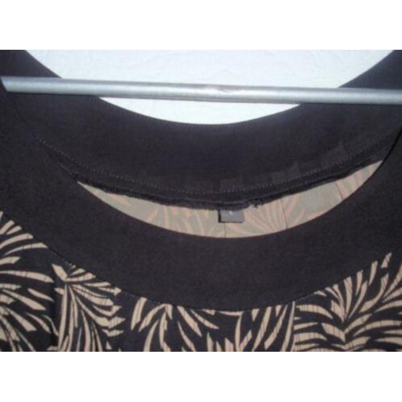 Maat l - tuniek - geel met zwarte print