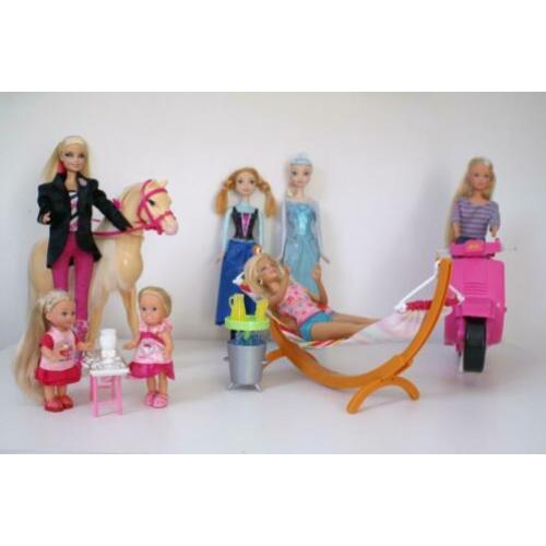 Barbie Frozen Disney Evi Pop Set Paard Scooter Accessoires