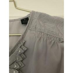 ZGAN Maison Scotch blouse 2 = 36 38 S M muisgrijs bloesje