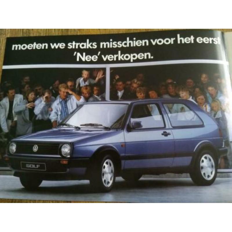 Volkswagen golf 2 Miljonair uitvoering folder