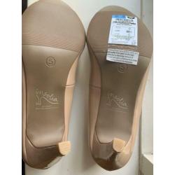 Brand new unworn patent nude heels from M&S size 38 (UK 5)