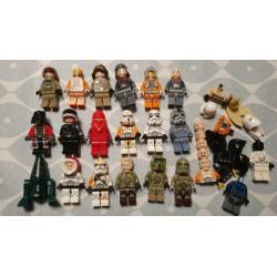 18 lego starwars poppetjes partij plus onderdelen