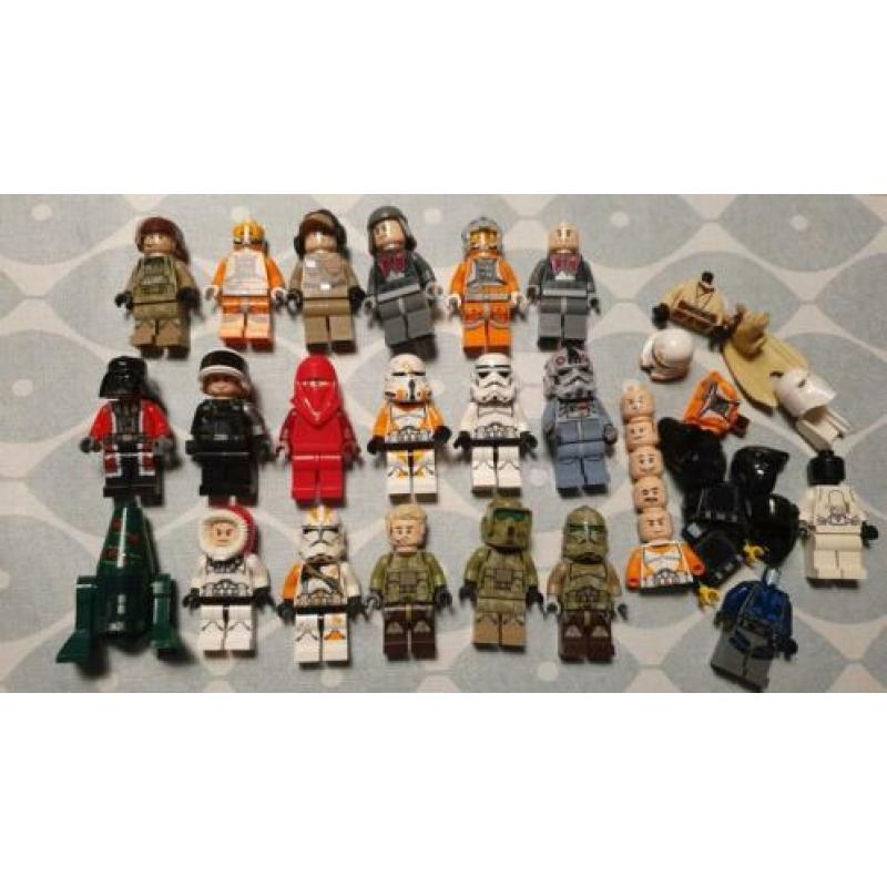 18 lego starwars poppetjes partij plus onderdelen