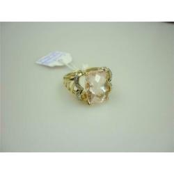 Ring goud morganite en diamanten / Z6199