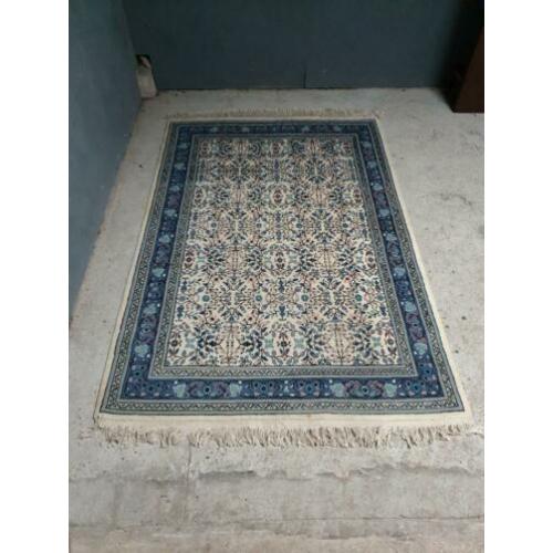 Oud vloerkleed Perzisch tapijt blauw